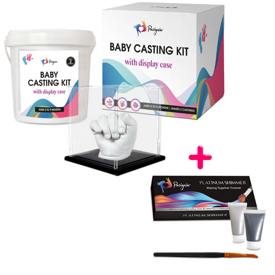 Baby Casting Kit + Display Case + Platinum Shimmer Paint Set